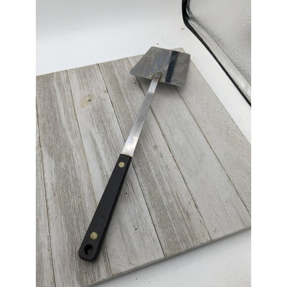 Flint Arrowhead Stainless Steel Long Turner Spatula 13 1/2" Solid Black USA - Picture 4 of 8